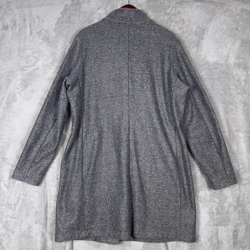 Old Navy Long‎ Peacoat Womens XL Tall Button Front Funnel Neck Light Gray